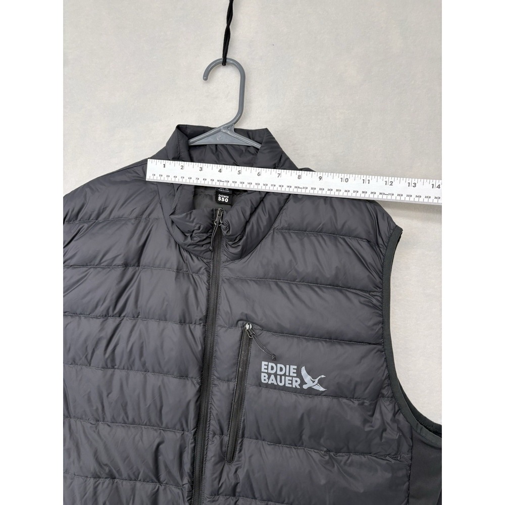 Eddie Bauer 550 Down Puffer Vest Mens Storm Repel Grey Full Zip Size XL - Picture 16 of 16